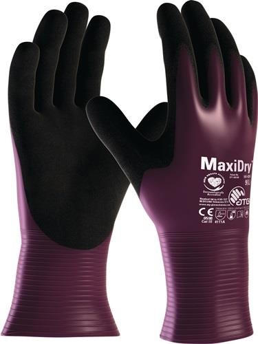 Atg Chemiehandschuh MaxiDry® 56-426 Gr.7 lila/schwarz EN 388 PSA III 2373-7 von Atg