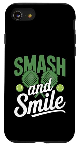 Smash And Smile Padel Sports Athlete Game Spieler Hülle für iPhone SE (2020) / 7 / 8 von Athlete Padel Players Gift for Padel Sports Lover