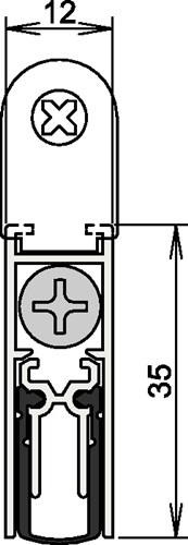 Athmer Türdichtung Doppeldicht® M-12/35 1-392 1-s.L.1083mm Alu.silberf.HLT von Athmer