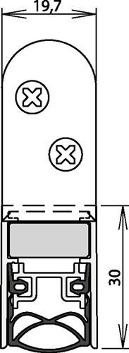 Athmer Türdichtung Schall-Ex® Ultra WS 1-290 2-s.L.958mm Alu.silberf.HLT von Athmer