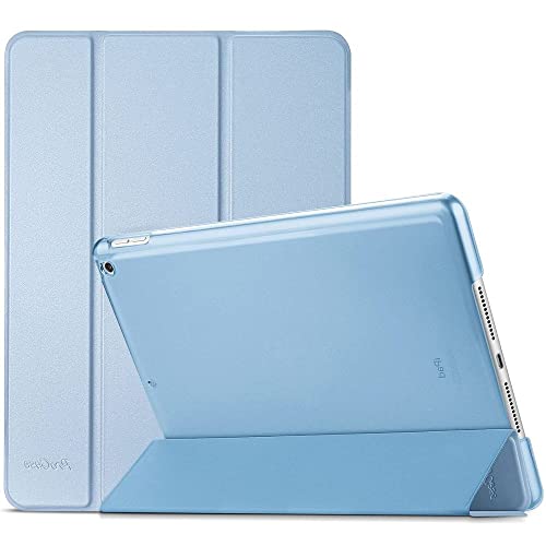 Atiyoo iPad-Hülle der 9. Generation, iPad 2021-Generation, schlanke Hülle mit automatischem Wake-and-Sleep-Modus, robuste, stoßfeste Hülle, Hybrid-Trifold-Stand-Schutzhülle, Weiß-Eisblau von Atiyoo