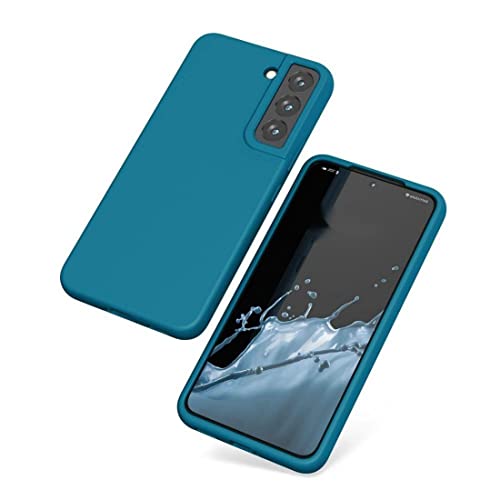 Samsung Galaxy S22 Plus Hülle, weiche, Flexible Silikon-Gel-Gummi-Stoßschutz hülle mit Anti-Fall-Objektiv-Kameraschutz, schlanke, stoßfeste Samsung Galaxy S22 Plus Hülle, Karibikblau von Atiyoo