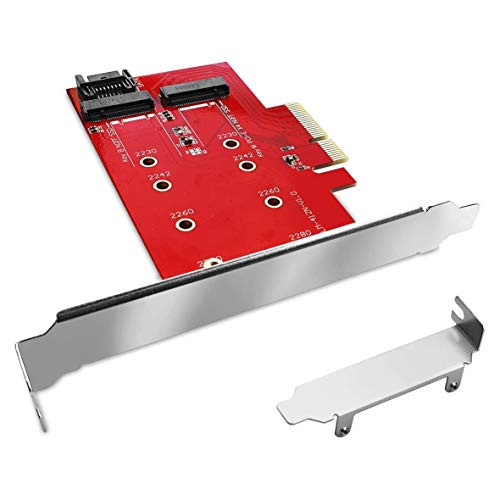 Atlantis,DiskMaster DUAL M.2/NVME und M.2/SATA. Interne Karte für M.2/NVME oder M.2/SATA SSD auf 4X PCI-Express Steckplatz, auf M.2/NVME oder M.2/SATA SSD PC mit PCI Express-4/8/16x Steckplatz PCI Xpr von Atlantis