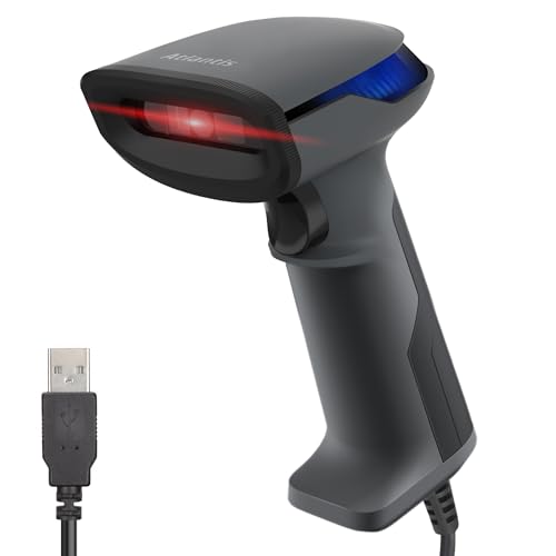 Atlantis A08-LD230P-2D Barcode-Scanner 1D und 2D Optical Prof (640x480), 60 fps, liest von Smartphone und Display, pharmazeutischer Code, USB-Anschluss, Kurzanleitung von Atlantis