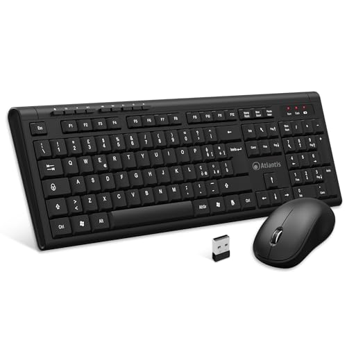 Atlantis P013-AX280G+M Kit Wireless + Ottico Wireless 3 PULSANTI RICEVITORE USB Nano Size Schwarz Marke von Atlantis