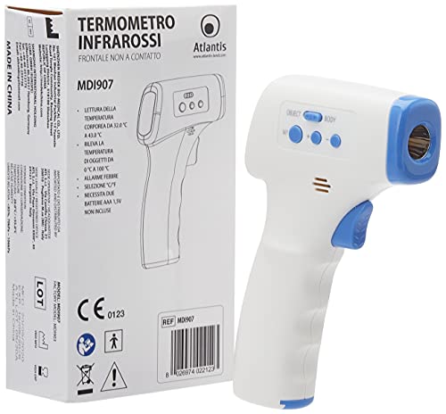 Infrarot-Thermometer MDI907 berührungsloser Frontbereich Körpertemperatur 32 °C bis 42,9 °C Gerät 0123 Registriert Ministerium Gesundheit Display LCD Temperatur Objekte Infrarot-Thermometer MDI907 berührungsloser Frontbereich Körpertemperatur 32 °C bis 42,9 °C Gerät 0123 Registriert Ministerium Gesundheit Display LCD Temperatur Objekte von Atlantis