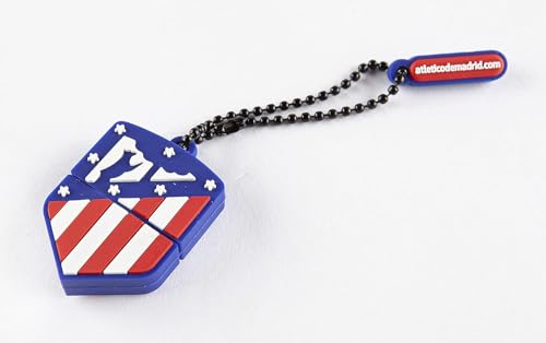 Atlético de Madrid - Clé USB 16 Go - Motifs et Couleurs du Club - Inclut UNE Petit Chaîne - Finition Gomme et Légère - Produit Officiel de l'Équipe Atlético de Madrid - Clé USB 16 Go - Motifs et Couleurs du Club - Inclut UNE Petit Chaîne - Finition Gomme et Légère - Produit Officiel de l'Équipe von FRIENDLY LICENSE