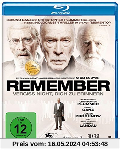 Remember - Vergiss nicht, dich zu erinnern [Blu-ray] von Atom Egoyan