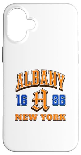 Albany New York 1686 Vintage Collegiate Style Grafik Hülle für iPhone 16 Plus von Atomic Gorilla