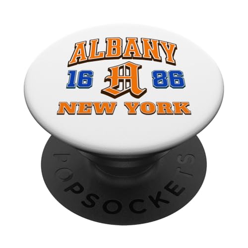 Albany New York 1686 Vintage Collegiate Style Grafik PopSockets Klebender PopGrip von Atomic Gorilla