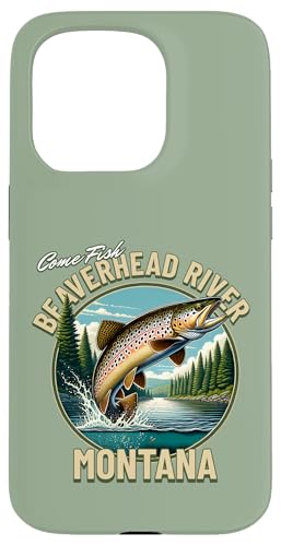 Beaverhead River Fishing - Wild Montana Forellengewässer Hülle für iPhone 15 Pro von Atomic Gorilla