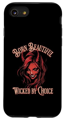 Born Beautiful, Wicked by Choice - Devilish Femme Power Hülle für iPhone SE (2020) / 7 / 8 von Atomic Gorilla