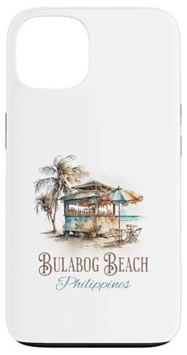 Bulabog Beach Tiki Bar Aquarell Design - Philippinen Hülle für iPhone 13 von Atomic Gorilla