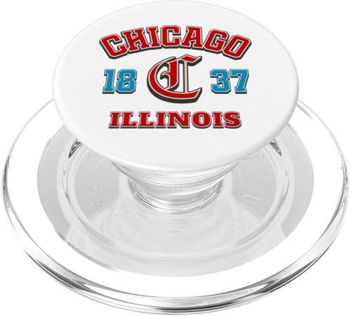 Chicago Illinois 1837 Collegiate im Vintage-Stil PopSockets PopGrip für MagSafe von Atomic Gorilla
