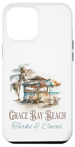 Grace Bay Beach Tiki Bar Aquarell Design - Turks & Caicos Hülle für iPhone 12 Pro Max von Atomic Gorilla