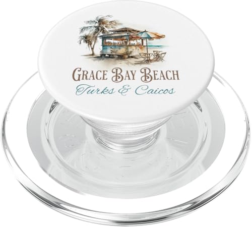 Grace Bay Beach Tiki Bar Aquarell Design - Turks & Caicos PopSockets PopGrip für MagSafe Grace Bay Beach Tiki Bar Aquarell Design - Turks & Caicos PopSockets PopGrip für MagSafe von Atomic Gorilla