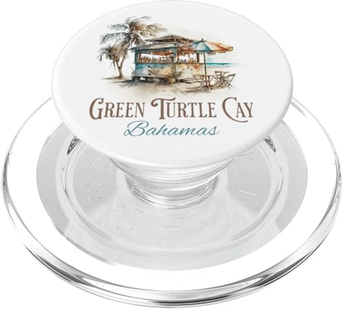 Green Turtle Cay Tiki Bar Aquarell Design - Bahamas PopSockets PopGrip für MagSafe Green Turtle Cay Tiki Bar Aquarell Design - Bahamas PopSockets PopGrip für MagSafe von Atomic Gorilla