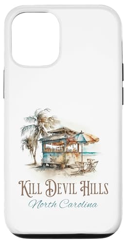 Kill Devil Hills Tiki Bar Aquarell Design - NC Beach Hülle für iPhone 12/12 Pro von Atomic Gorilla