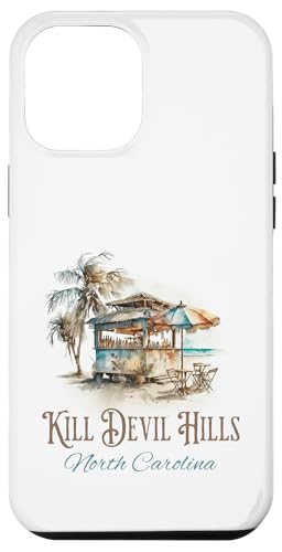 Kill Devil Hills Tiki Bar Aquarell Design - NC Beach Hülle für iPhone 12 Pro Max von Atomic Gorilla
