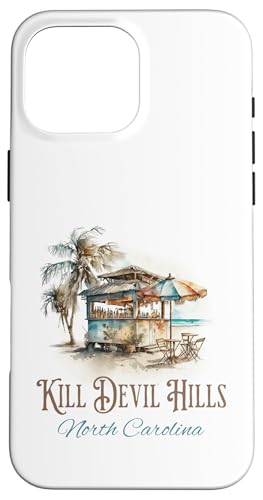 Kill Devil Hills Tiki Bar Aquarell Design - NC Beach Hülle für iPhone 16 Pro Max von Atomic Gorilla