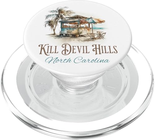 Kill Devil Hills Tiki Bar Aquarell Design - NC Beach PopSockets PopGrip für MagSafe Kill Devil Hills Tiki Bar Aquarell Design - NC Beach PopSockets PopGrip für MagSafe von Atomic Gorilla