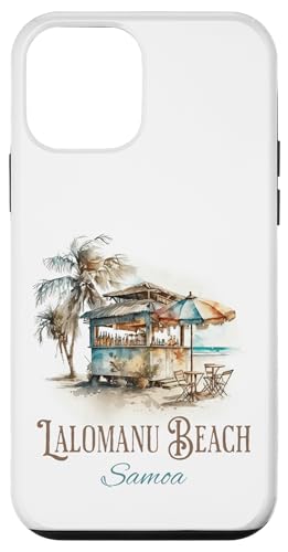 Lalomanu Beach Tiki Bar Aquarell Design - Samoa Island Hülle für iPhone 12 mini von Atomic Gorilla