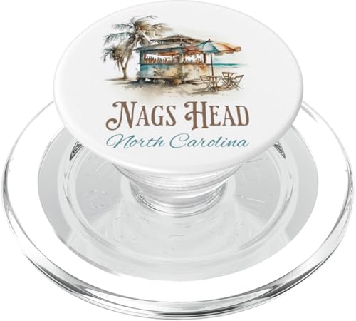 Nags Head Tiki Bar Aquarell Design - Outer Banks NC PopSockets PopGrip für MagSafe Nags Head Tiki Bar Aquarell Design - Outer Banks NC PopSockets PopGrip für MagSafe von Atomic Gorilla