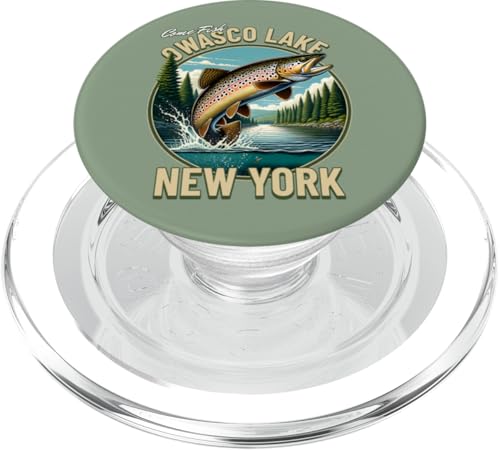 OWASCO Lake Fishing - New York Finger Lakes Forelle PopSockets PopGrip für MagSafe von Atomic Gorilla