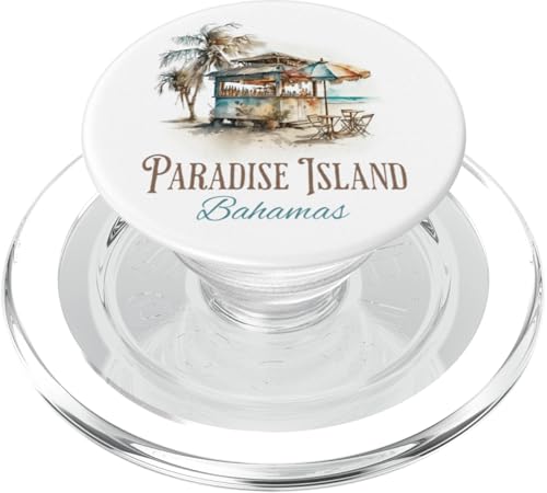 Paradise Island Tiki Bar Aquarell Design - Bahamas Art PopSockets PopGrip für MagSafe Paradise Island Tiki Bar Aquarell Design - Bahamas Art PopSockets PopGrip für MagSafe von Atomic Gorilla