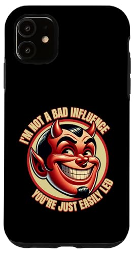 Retro Devil Grin - Bad Influence Funny Hülle für iPhone 11 von Atomic Gorilla