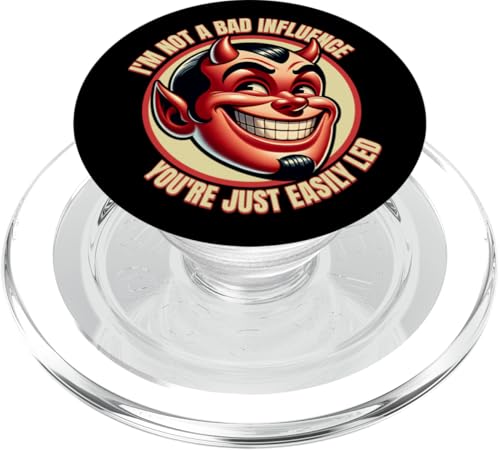 Retro Devil Grin - Bad Influence Funny PopSockets PopGrip für MagSafe Retro Devil Grin - Bad Influence Funny PopSockets PopGrip für MagSafe von Atomic Gorilla