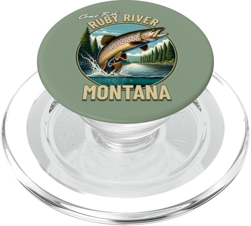 Ruby River Fliegenfischen - Montana Backcountry Forelle PopSockets PopGrip für MagSafe von Atomic Gorilla