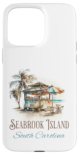 Seabrook Island Tiki Bar Aquarell Design - SC Coast Hülle für iPhone 15 Pro Max von Atomic Gorilla
