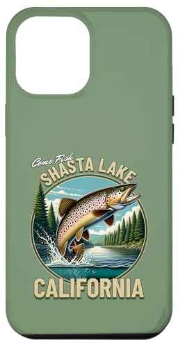 Shasta Lake Fishing - California Wilderness Forelle Hülle für iPhone 12 Pro Max von Atomic Gorilla