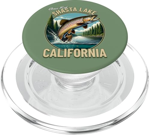 Shasta Lake Fishing - California Wilderness Forelle PopSockets PopGrip für MagSafe von Atomic Gorilla
