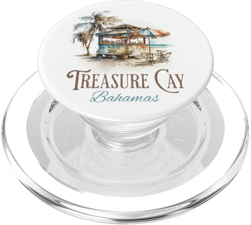 Treasure Cay Tiki Bar Aquarell Design - Bahamas PopSockets PopGrip für MagSafe von Atomic Gorilla