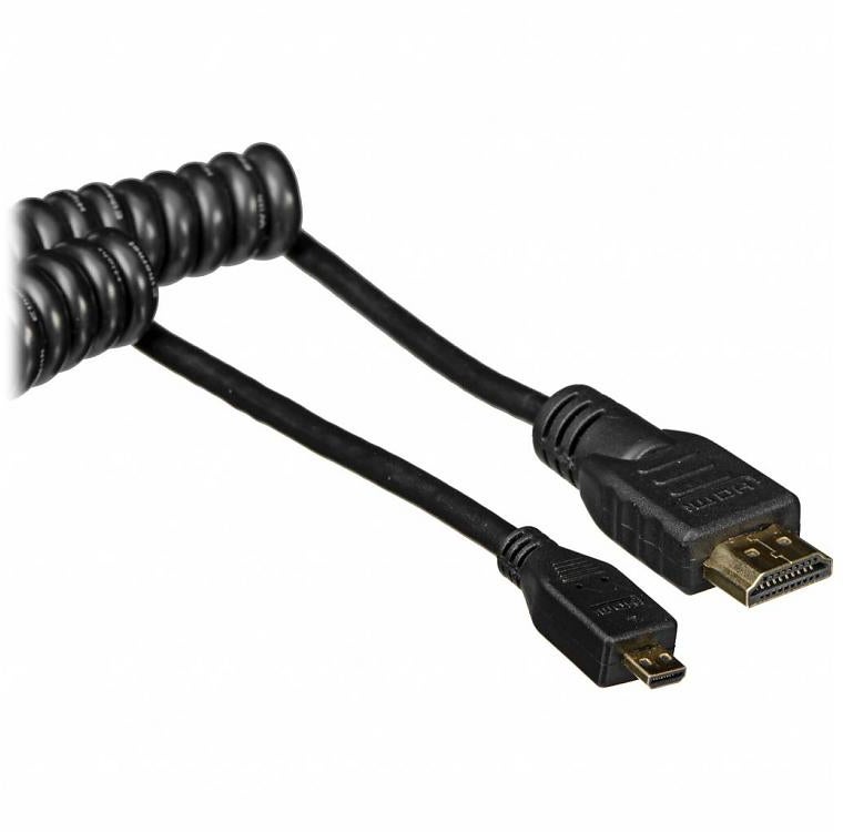 Atomos Coiled Micro-HDMI to HDMI Cable, 50-65cm (Straight Plugs) von Atomos