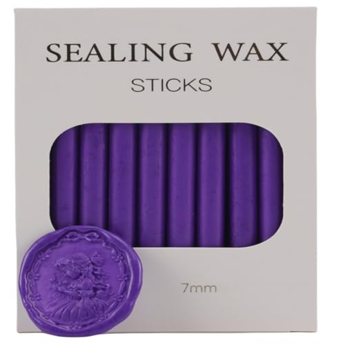 Violett Wax Seal Sticks, Atopbb 26pcs Klebepistole Wachs Seal Sticks für Wachs Seal Stempel, Mini WachsSeal GunSticks für 0.28'' Klebepistole Hochzeitseinladungen, Karten Umschläge (Ewiges Lila) von Atopbb