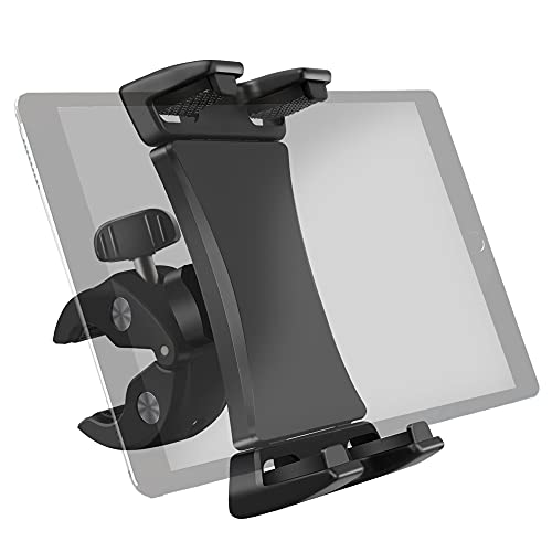 Fahrrad-Tablet-Halterung, Lenkerklemme Ständer für Fitnessstudio Laufband Drehrad elliptisch, für Pro 12.9 11 10.5 iPad Air Mini und 3.5 bis 13.5 Zoll Handy Tablets von Atoptek