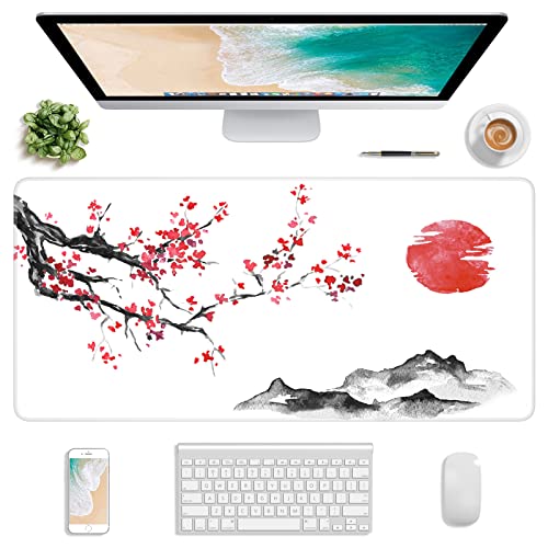 Atufsuat Erweitertes Gaming-Mauspad, XXL großes Mauspad 77 x 36 cm, Computer-Tastatur-Mauspad, Wasserdichte Schreibtischunterlage mit Genähten Kanten und Rutschfester Unterseite für Frauen im Büro von Atufsuat