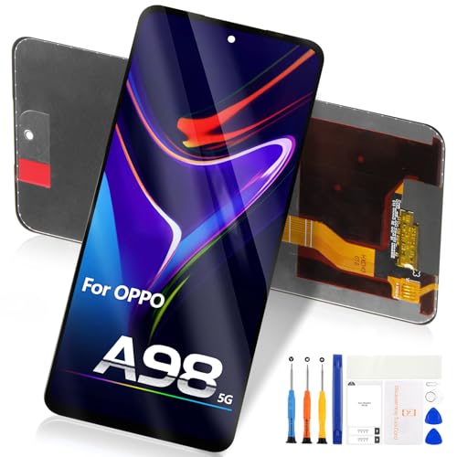 Atwist Bildschirm für Oppo A98 5G LCD Display - für Oppo A98 5G LCD Digitizer Touchscreen für Oppo A98 5G CPH2529 Ersatzbildschirm Glas Panel Montage mit Werkzeugen Kits von Atwist