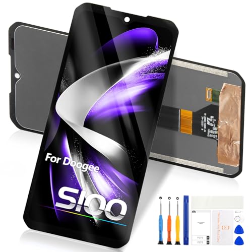 Atwist für Doogee S100 LCD Bildschirm Ersatz - für Doogee S100 / S100 Pro LCD Display Touch Screen für Doogee S100 6.58 Zoll Digitalisierer Pannello Glas Full Montage mit Reparatur Set (Schwarz) von Atwist