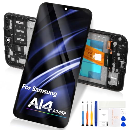 Bildschirm für Samsung Galaxy A14 4G LCD Display, für Samsung Galaxy a145 LCD Touchscreen Digitizer Ersatz Bildschirm für Galaxy A145P LCD Display SM-A145P SM-A145F (Schwarz mit Rahmen) von Atwist