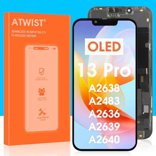 OLED Display für iPhone 13 Pro LCD Bildschirm, für iPhone 13 Pro Display LCD Touchscreen Digitalisierer Full Montage Bildschirm Ersatz Kit A2638 A2483 A2636 A2639 A2640 OLED Display für iPhone 13 Pro LCD Bildschirm, für iPhone 13 Pro Display LCD Touchscreen Digitalisierer Full Montage Bildschirm Ersatz Kit A2638 A2483 A2636 A2639 A2640 von Atwist