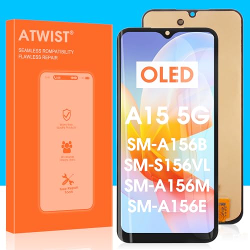 OLED für Samsung Galaxy A15 5G LCD Bildschirm - für Galaxy A15 4G / 5G SM-A156B SM-A156P SM-A156U LCD Display Touchscreen für Galaxy A15 LCD Digitizer Glas Panel Montage Kit von Atwist