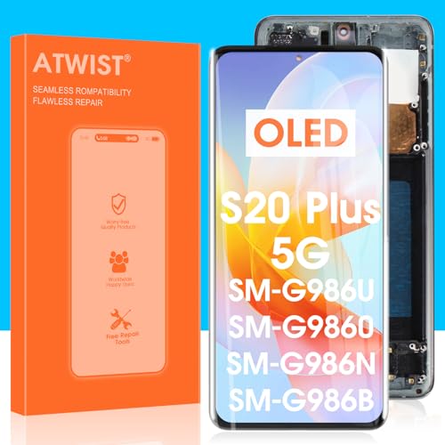 OLED für Samsung Galaxy S20 Plus 5G LCD Bildschirm - für Samsung Galaxy S20 Plus 5G LCD Touchscreen für Galaxy G986B G986U G986B/DS Digitalisierer Glas Pannello Montage mit Rahmen OLED für Samsung Galaxy S20 Plus 5G LCD Bildschirm - für Samsung Galaxy S20 Plus 5G LCD Touchscreen für Galaxy G986B G986U G986B/DS Digitalisierer Glas Pannello Montage mit Rahmen von Atwist
