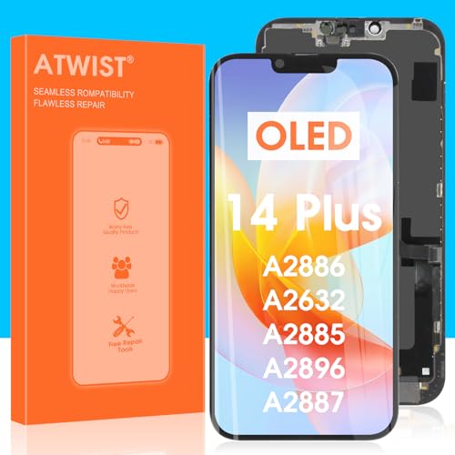 OLED für iPhone 14 Plus Display - für iPhone 14Plus LCD Bildschirm Digitalisierer Touchscreen für iPhone 14 Plus 6.7 Zoll LCD Display Montage Glas Reparaturkits A2886 A2632 A2885 A2896 A2887 OLED für iPhone 14 Plus Display - für iPhone 14Plus LCD Bildschirm Digitalisierer Touchscreen für iPhone 14 Plus 6.7 Zoll LCD Display Montage Glas Reparaturkits A2886 A2632 A2885 A2896 A2887 von Atwist