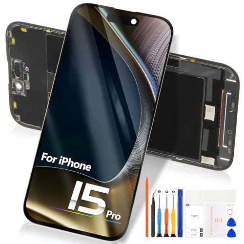 für iPhone 15 Pro LCD Bildschirm, für iPhone 15 Pro LCD Display Touchscreen für iPhone 15Pro LCD Bildschirm Ersatz A2848 A3101 A3102 A3104 Glas Pannello Montage Kit von Atwist