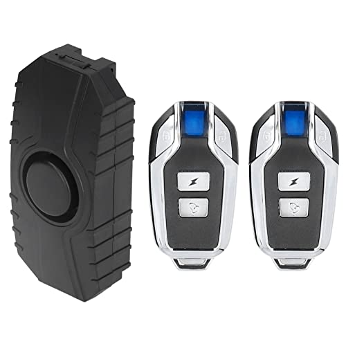 Atyhao Fahrradalarm, Elektroauto, Fahrrad, Haushalt, Drahtlose Fernbedienung, Motorrad, Vibration für Diebstahlschutz, Schwarz, Lang, Poolalarme (Schwarz mit 2 Fernbedienungen) von Atyhao
