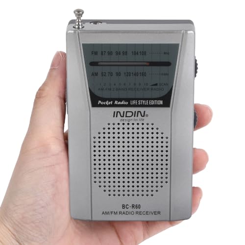 Atyhao Pocket Radio Transistor, AM FM Kleines Radio Tragbar, Batteriebetriebenes Radio mit Abstimmlicht, Rückenclip, Hervorragender Empfang für Notfälle Im Innen- und Außenbereich von Atyhao